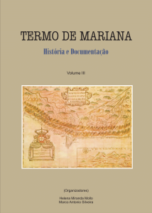 Capa para Termo de Mariana: História e Documentação (Vol. III)